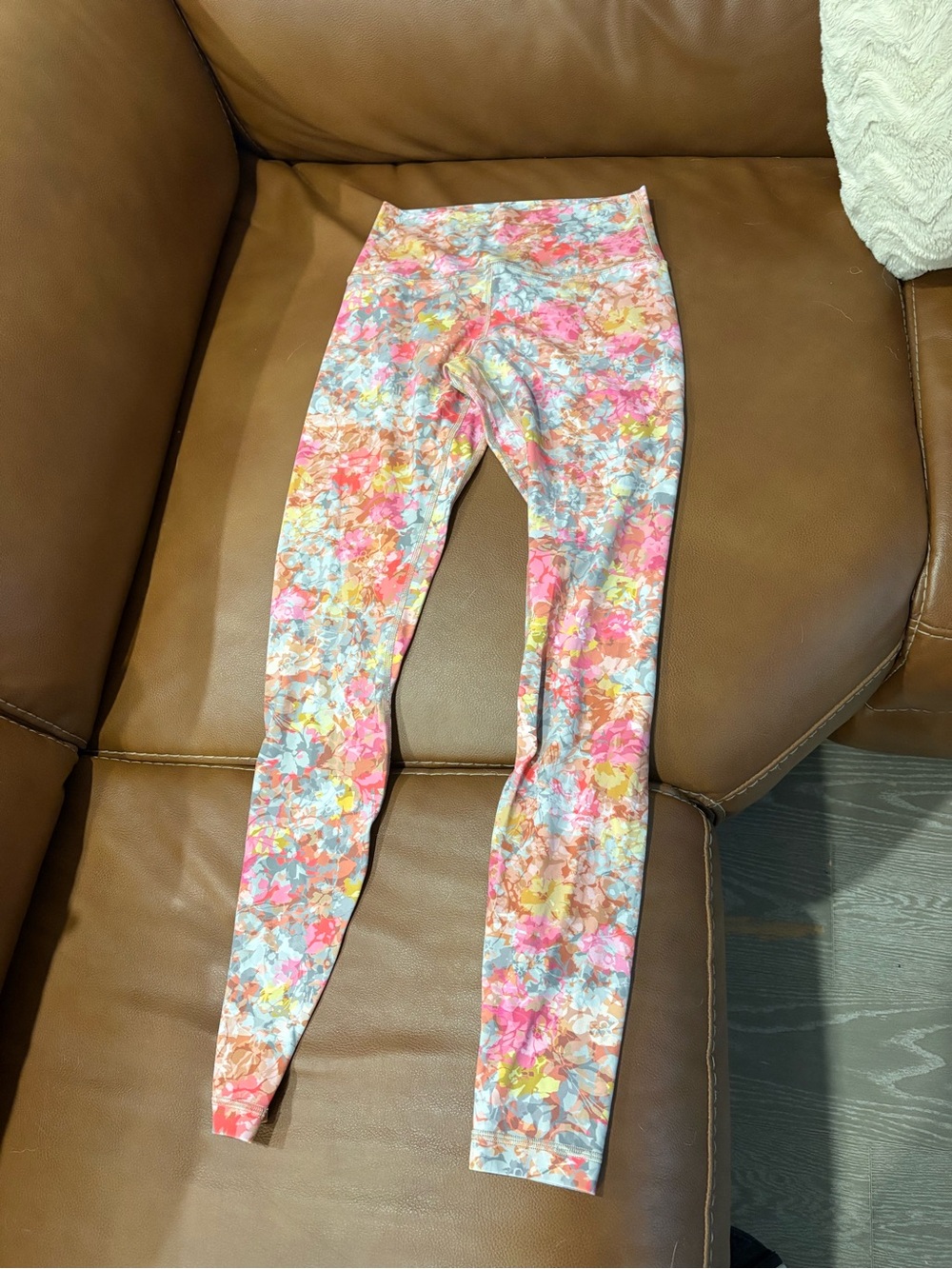 lululemon athletica Pink Multicolor Floral Leggings